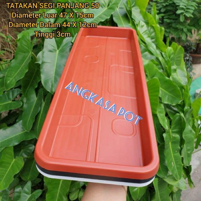 NEWW TATAKAN SEGI PANJANG ALPEN 50 Alas Pot Kotak Panjang Tatakan Pot Panjang