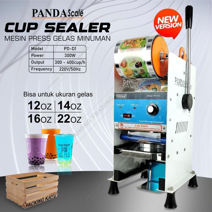 Mesin Cup Sealer Alat Press Gelas Plastik Pres Gelas Minuman + KAYU