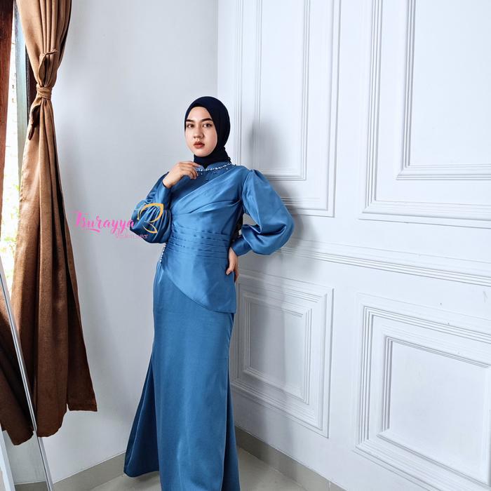 [] Yumna Dress Mermaid Kondangan Terbaru Rok Duyung Gaun Pesta Wisuda Bridesmaid Muslim cantik