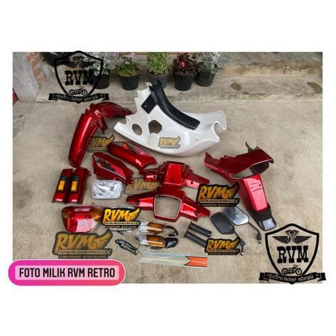 PAKET BODY BODI ASTREA PRIMA MAROON SET LEGSHIELD BAHAN MIRIP ORI