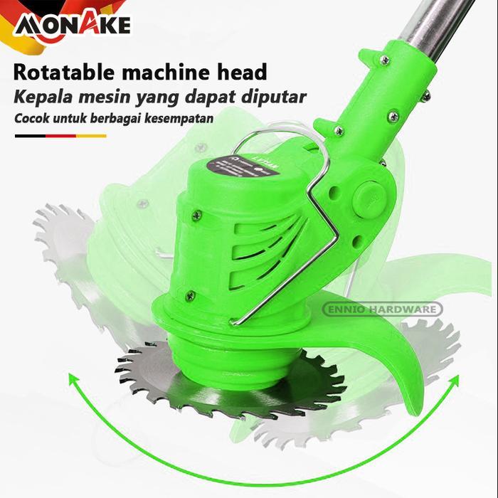 JERMAN MONAKE Top Brushless Mesin Potong Rumput Pemotong Rumput Listrik Pemangkas Cordless Lawn