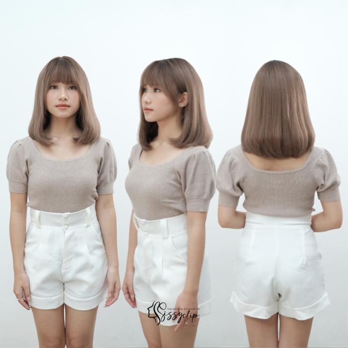 Sissyclip - WIG KOREAN BLOW / Rambut Palsu Pendek Lurus Blow Ala Korea 30 cm