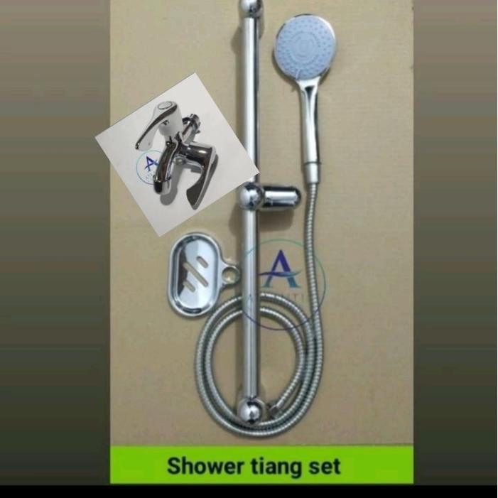 Paloma - Paket Tiang+Shower+Kran Cabang/Paket Hand Shower Tiang+ Kran Cabang