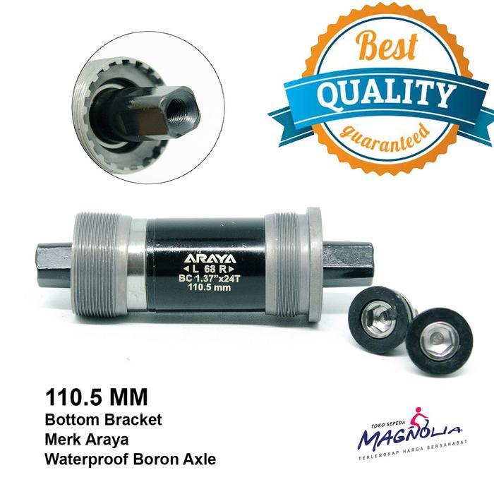 Bottom Bracket / BB Axle 110.5 MM Sepeda MTB / As Tengah Bearing