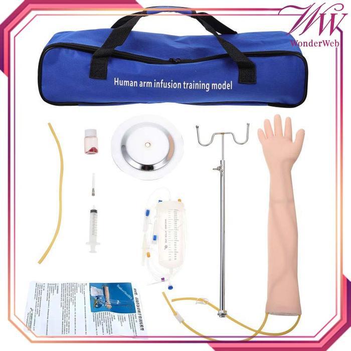 1set Alat Peraga Biologi Latihan Infus Silikon Manekin Lengan Manekin Tangan Infus Latihan