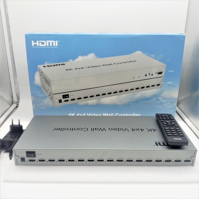 junjiwashop - Video Wall Controller 4x4 4K Wall Controller 4x4 4K HDMI Video Wall Controller 4K 4x4