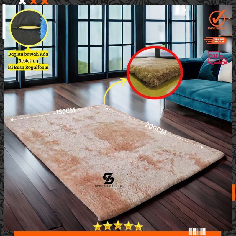 Neww Karpet Rasfur Karpet Bulu [150X200/ Tebal 2.5 Cm]