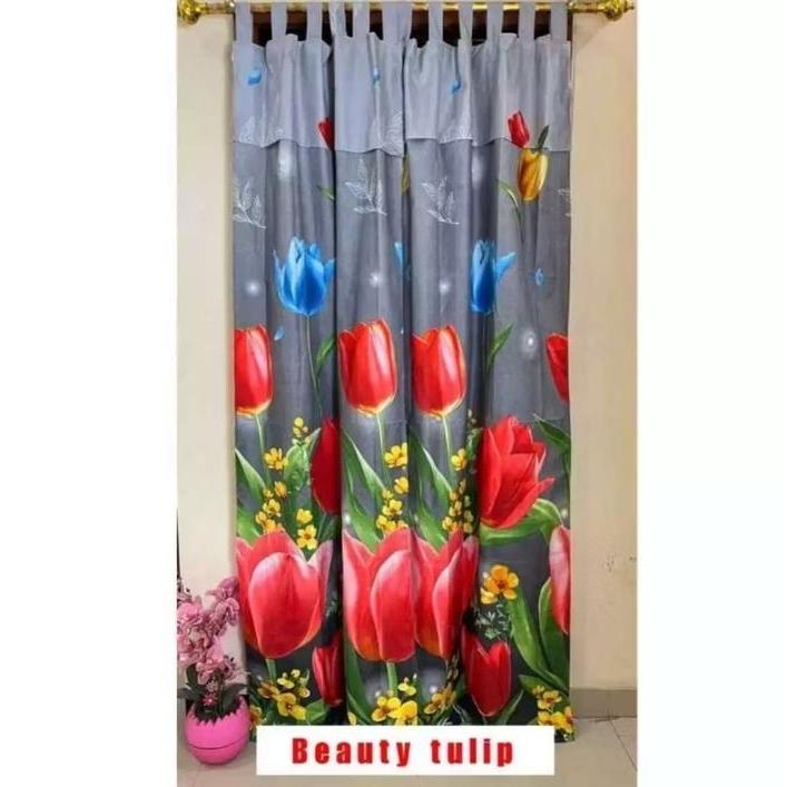 "New" Gorden Pintu Rumbai Motif Bunga Gorden Pintu Kamar