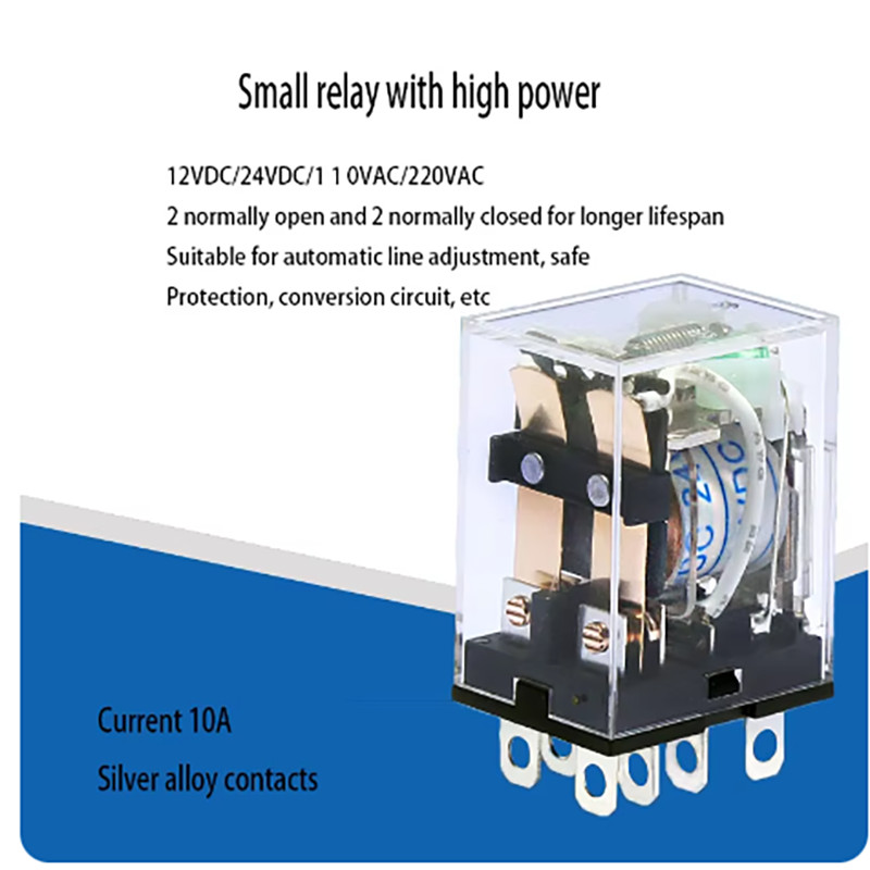Electromagnetic Intermediate Relay Jqx-13F (D), Group 2 With Light, 8-Pin 10A Dc24V Chint Relay