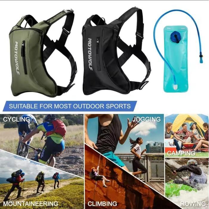 BACKPACK MOTOWOLF MB7 INCLUDE WATER BAG, TAS BELAKANG PUNGGUNG TOURING MOTOR