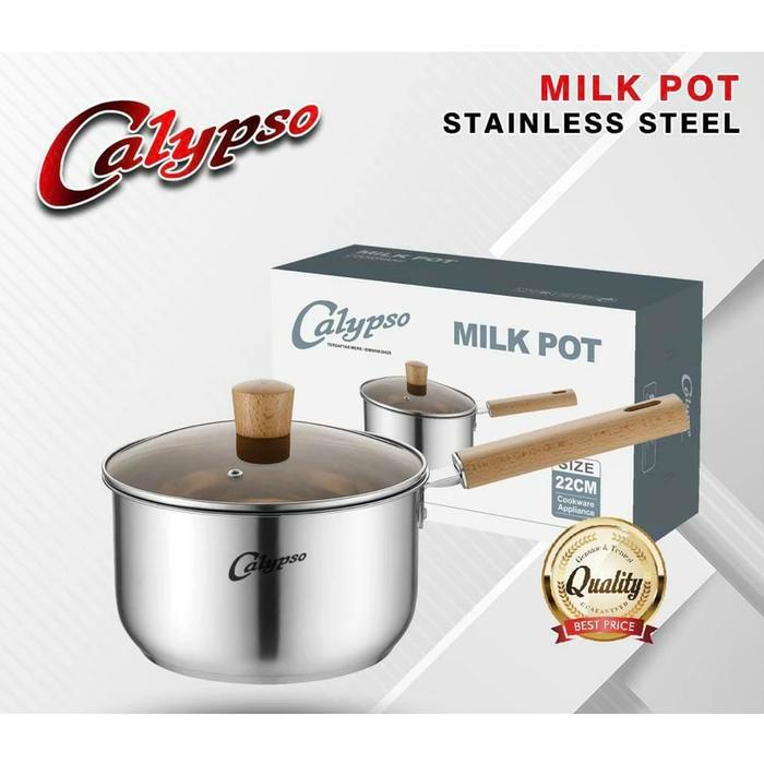 Calypso Panci Milk Pan Steamer Kukus Stainless / Panci Gagang Stainless