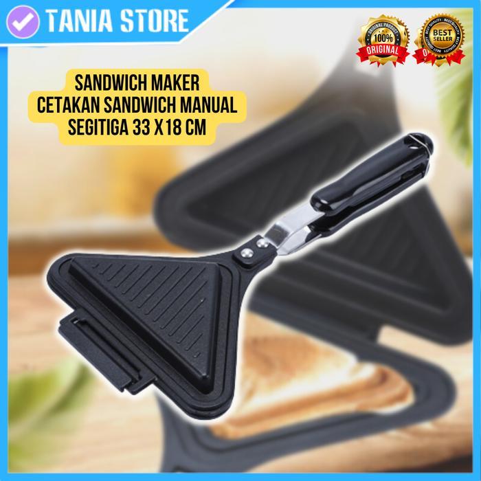 Nespresso - Cetakan Pemanggang Roti Sandwich Segitiga Toaster Maker Manual Kompor