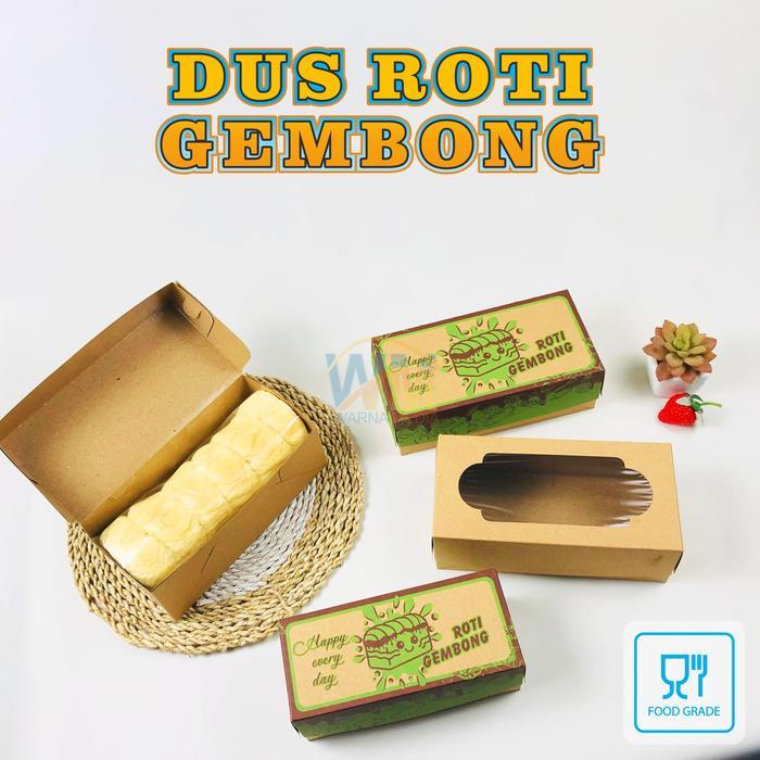 (Isi 25 Pcs) Dus Box Roti Gembong 20X10X7Cm Dus Roti Gembong Anti Lengket 18X8X7Cm Food Grade