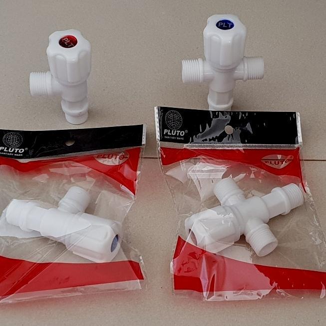 "New" kran shower T plastik pluto kran cabang T kloset/shower