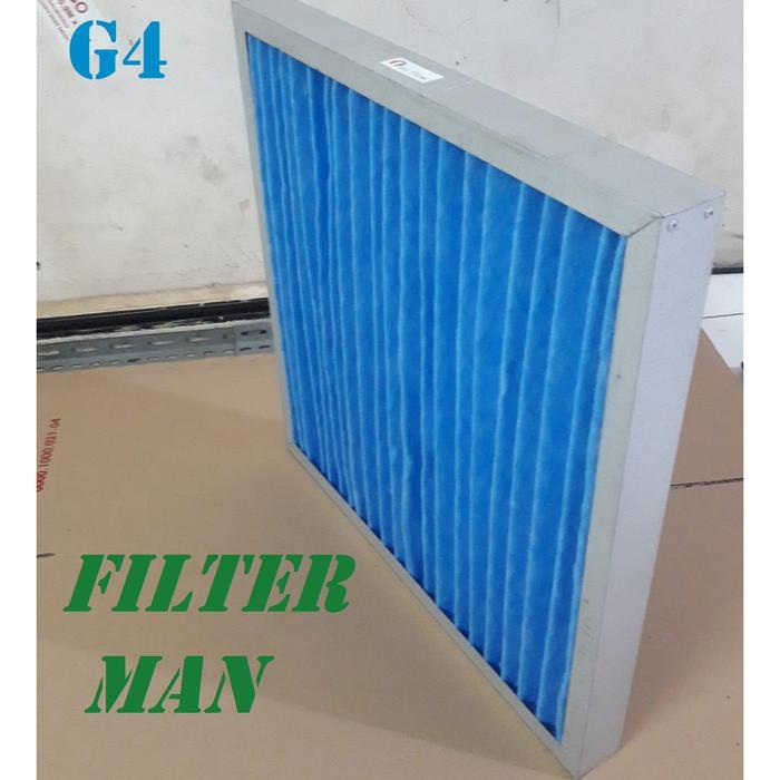 Saringan Udara AHU FCU HVAC EU 4 G 4 MERV 8 Blue Air Pre Filter Frame