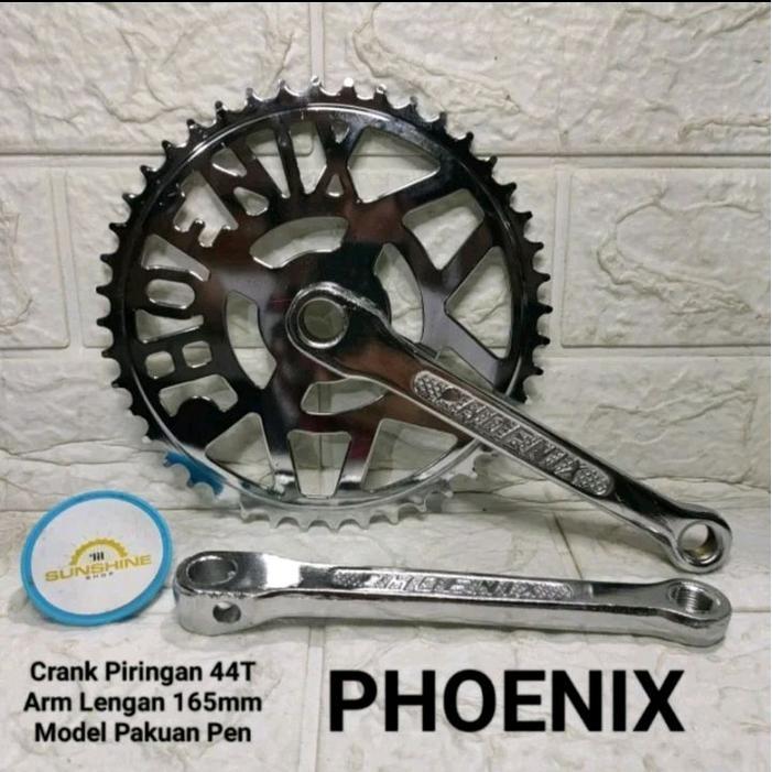 Phoenix Crank Piringan 44T Arm Lengan 165mm Model Pakuan Pen untuk Sepeda Berkualitas Tinggi