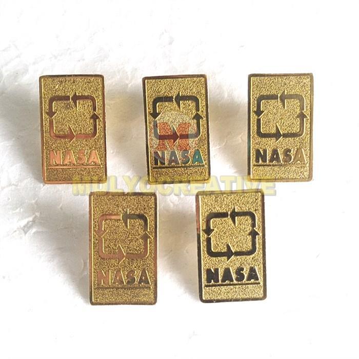 Pin Logo NASA Pin Murah Pin NASA Bentuk Kotak Bahan Logam