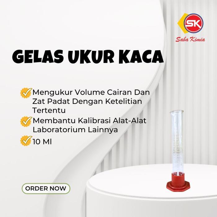Gelas Ukur Bahan Kaca ukuran 10 ml