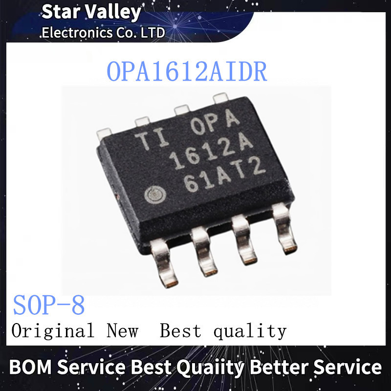 (10PCS)OPA1612AIDR OPA1612A OPA1612 SOP8 Fever Audio Dual Operational Amplifier SMD IC