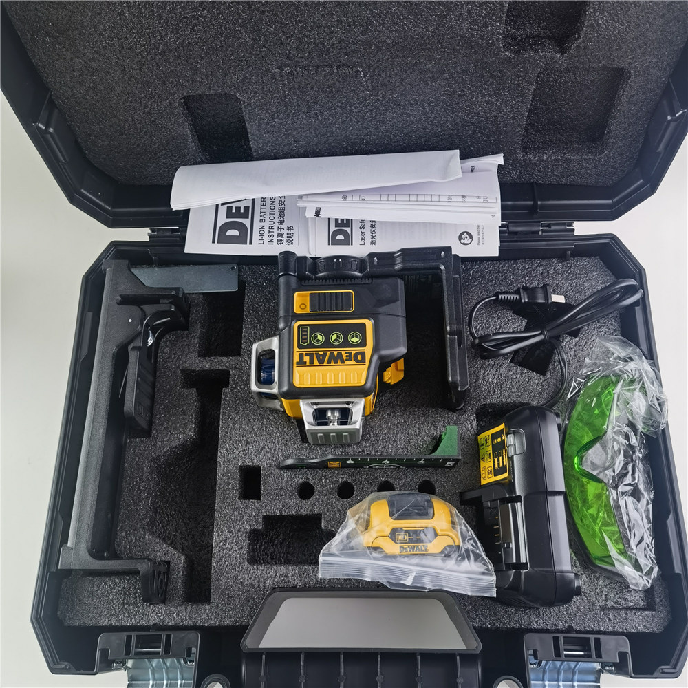 DEWALT DW089LG 12 Lines Laser Level 360 Self Leveling Green Beam Laser 12V Max Li-Ion Battery Lasers