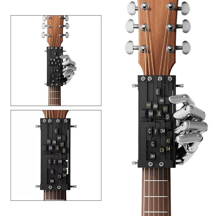 Guitar Chord Presser Learning Tool Training Aids Easy Press Kit Guitar Chord Helper 18 Buttons For