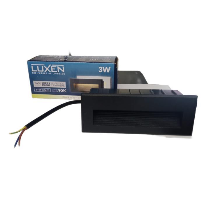 LUXEN LAMPU TANGGA STEP LIGHT LAMP ALUMINIUM 3W SNI BERGARANSI