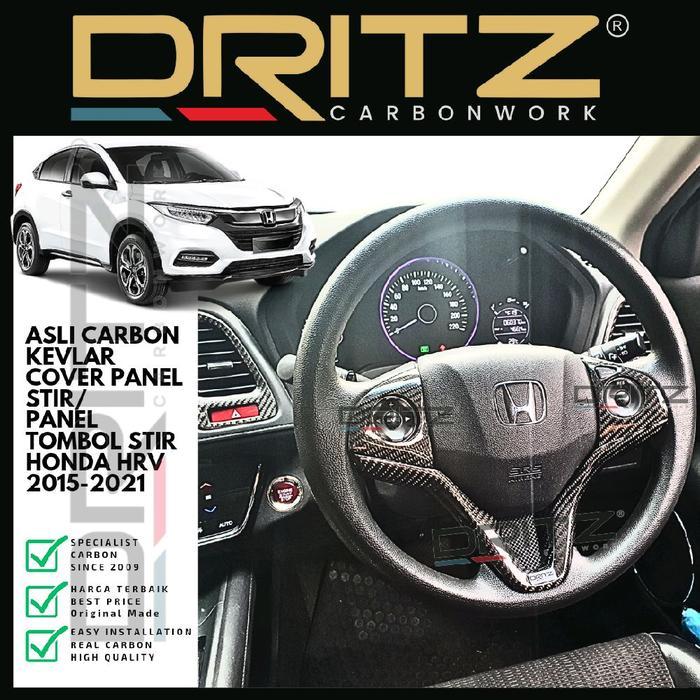 Asli Carbon Kevlar Cover Panel Stir 3pc Honda Jazz Gk5 / Honda HRV karbon fibre fiber aksesoris