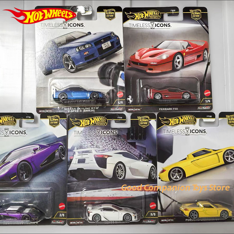 Original Hot Wheels 1/64 Car Culture Timeless Icons Ferrari F50 Porsche Carrera Gt Chassis