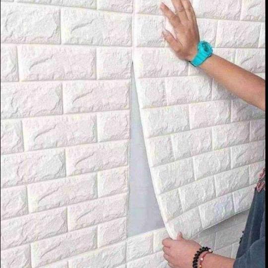 STIKER DINDING -Foam bata putih 3MM