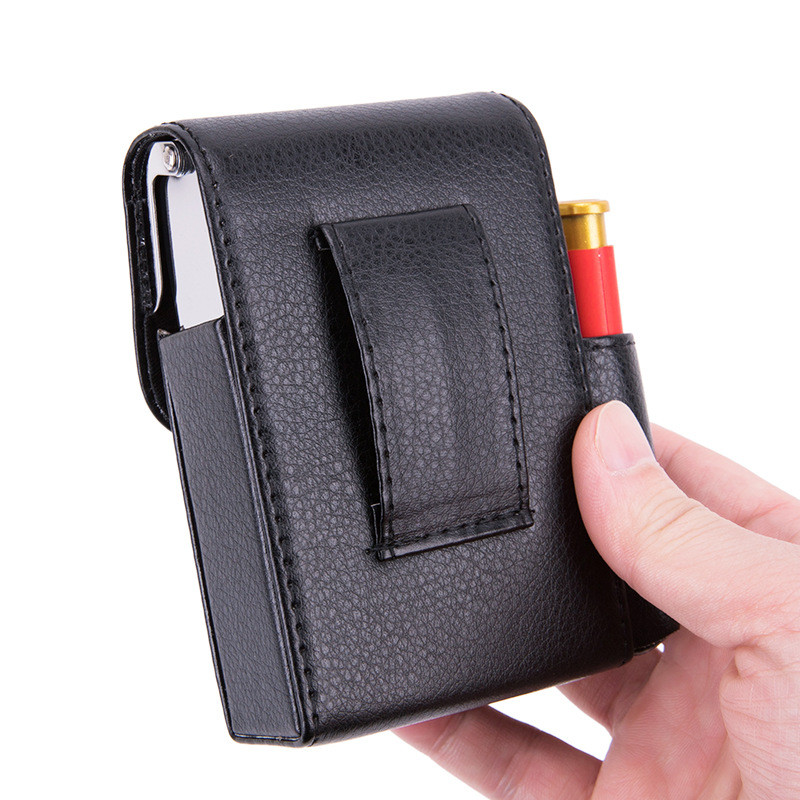 Portable Multifunction Cigarette Lighter Holder Case Pocket Pouch Cigar Hold 20 Cigarettes