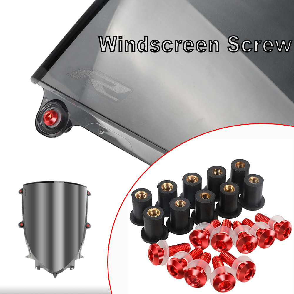 10pcs M5 Windshield Bolt Windscreen Mounting Screw For HONDA NC700D NC750D Integra NC 700 NC 750 D