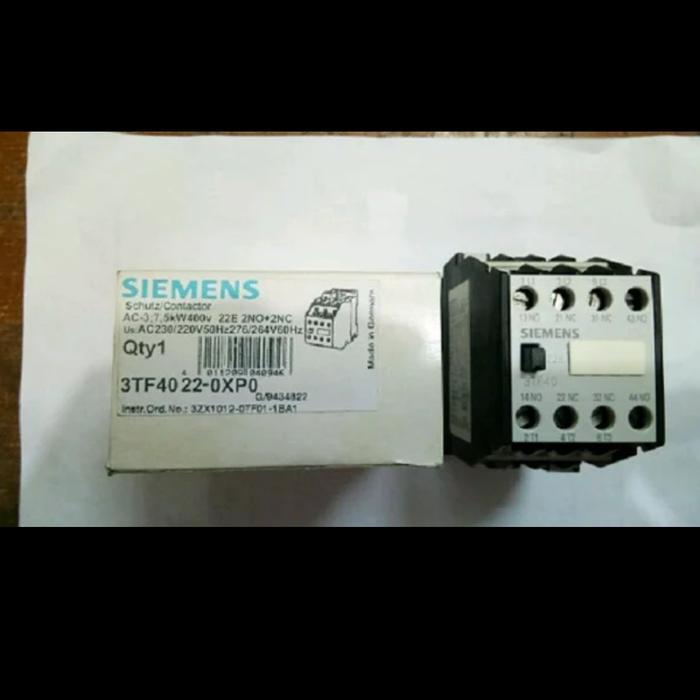 Contactor / Kontaktor Tipe 3Tf40-22 7.5 Kw 220V Merk Siemens