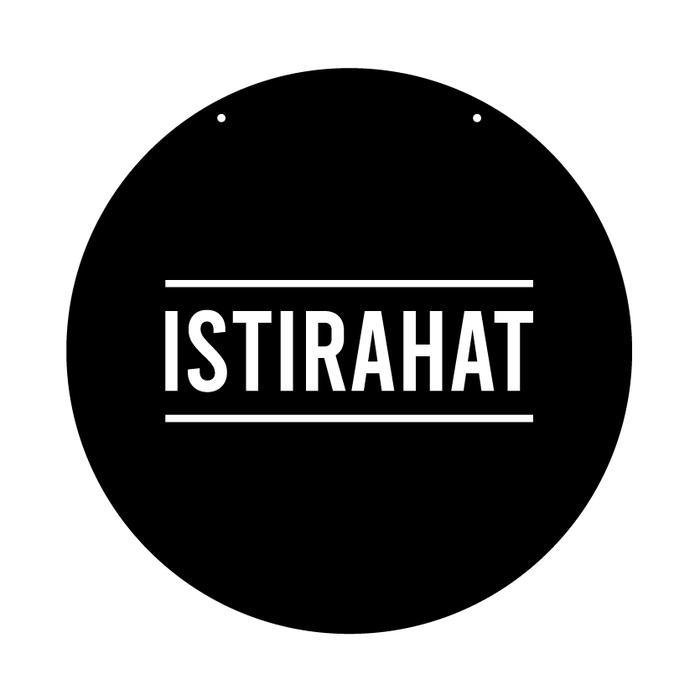 Sign Board Akrilik Istirahat Papan Label Akrilik Sedang Istirahat