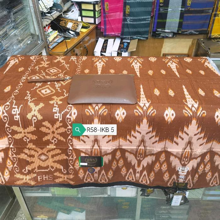 Bisa Cod - Sarung Bhs Royal Gold Motif Kawong Ika Ikb Ikf Sutra Mewah Elegant