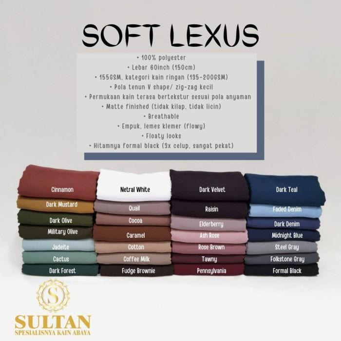 Thebest- Kain Sultan Bahan Abaya Soft Lexina Soft Lexus Untuk Bikin Gamis