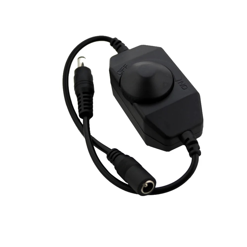 LED Knob Dimmer USB Switch 5V USB 12V 24V DC LED Dimmer Inline Dimming Switch ON OFF for Single