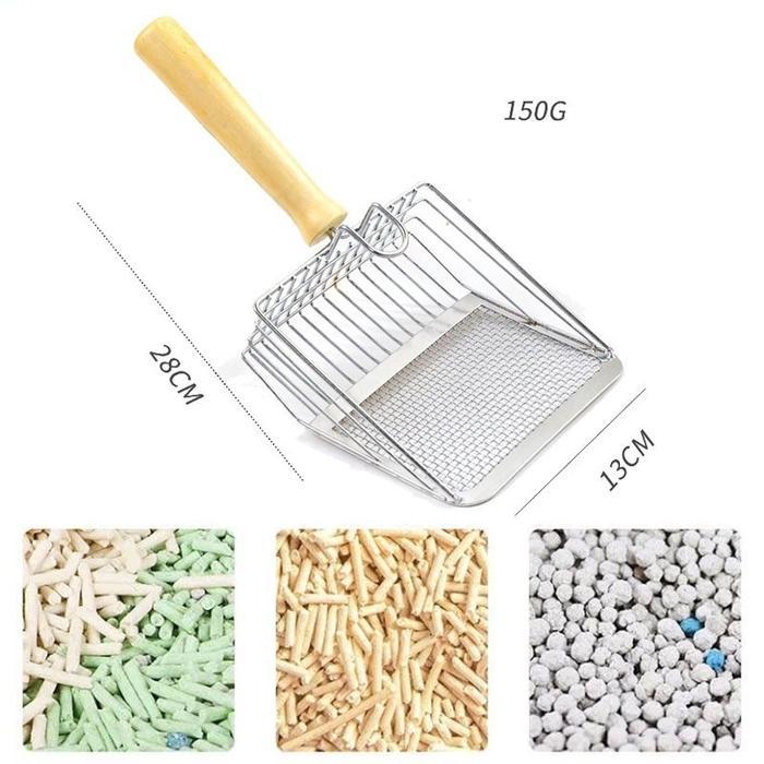 Sekop Serokan Pasir Stainless/Cat Litter Skoop/Serokan Kucing Serok Kucing Bak Pasir Kucing/Metal