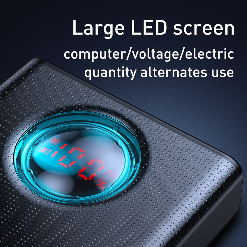 Baseus 65W Power Bank PD QC Quick Charge Powerbank Portable External Battery For Laptop Tablet For