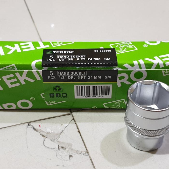 MATA KUNCI SOK SET 24MM HAND SOCKET 1/2 DR 6PT TEKIRO 24MM