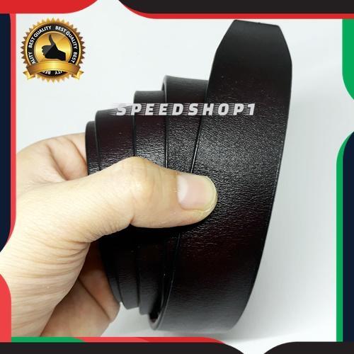 Sabuk Pria Tali Sabuk 3.Cm Tali Gesper Kulit Asli Tipe Rel Genuine Leather