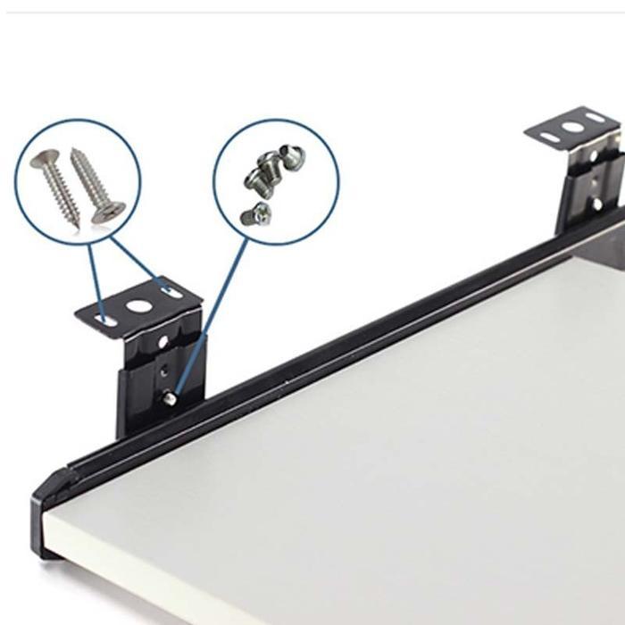 Rel Laci Keyboard Tray 27cm Rel Tempat Keyboard, Rel Laci Slide Track Meja Keyboard Tray