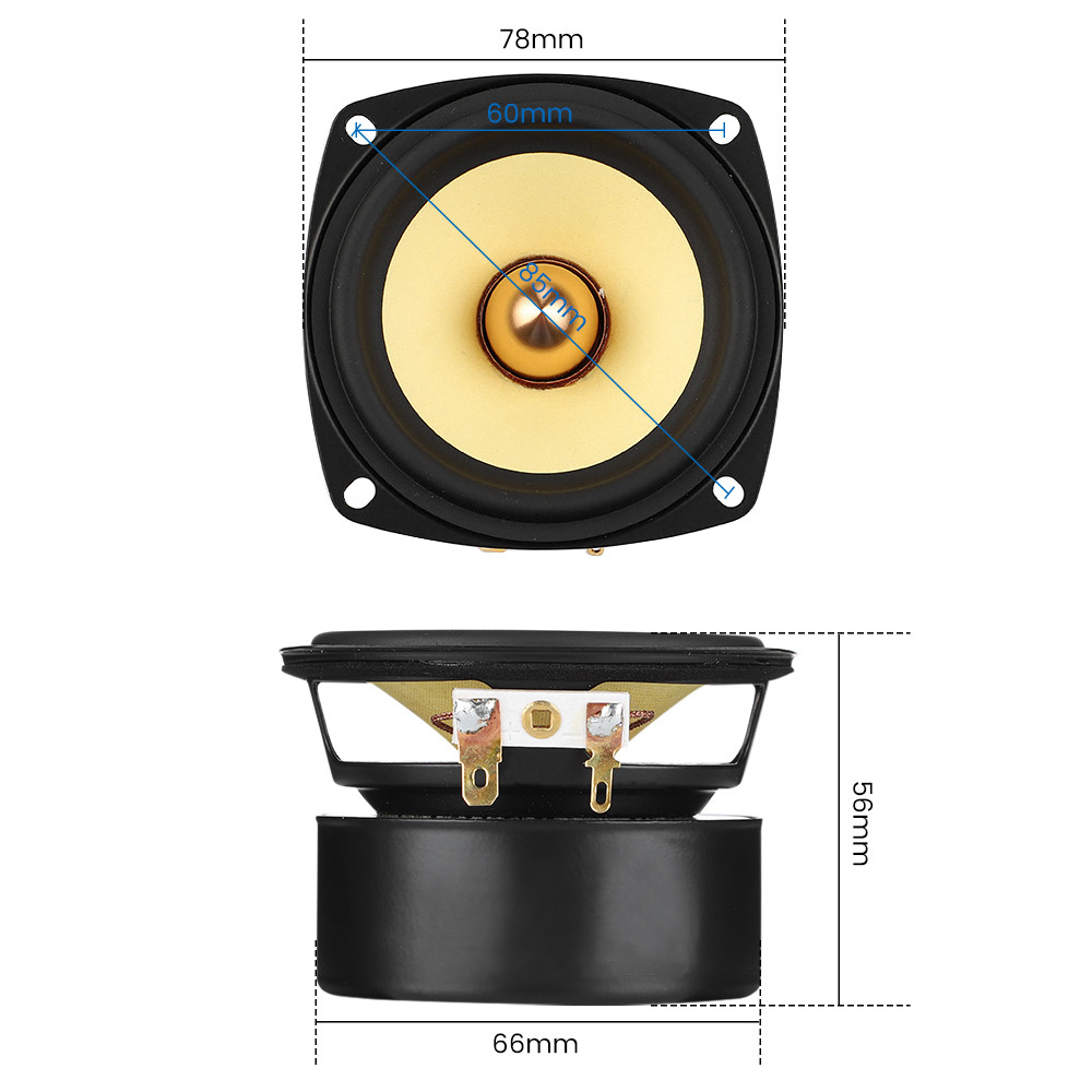 AIYIMA 2Pcs 3 Inch Portable Full Range Audio Speaker 4 8 Ohm 25W HiFi Bullet Bookshelf Speakers DIY