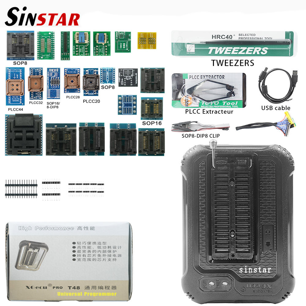 XGecu T48 (TL866-3G) Universal Programmer Support NAND/EMMC/MCU/ISP TSOP/SOP/PLCC
