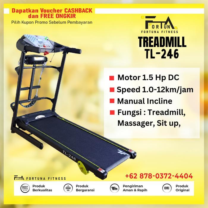 Alat Fitness Treadmill Elektrik TL-246 - Treadmil 2 Fungsi Murah