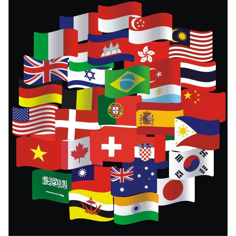 Eiger - Sticker Koper Negara / Sticker Koper Bendera / World Flag Sticker