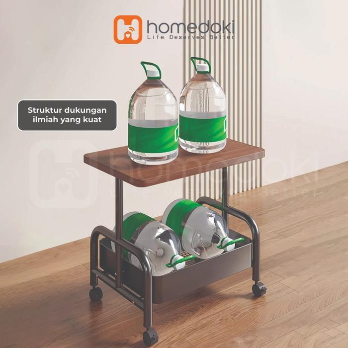 Homedoki Rak Susun Serbaguna/Rak Dapur/Rak Dapur Serbaguna/Rak Troli/Rak Troli Susun Roda