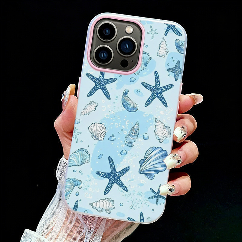 2-In-1 Cair Blue Ocean Starfish Case Hp Infinix C81 Pro X8 Pro Max Smart 20 Note 60 Pro Hot 60 Pro 6