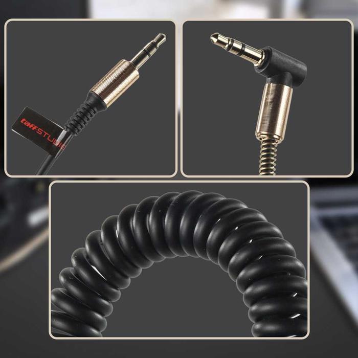 Taffstudio Kabel Audio Aux 3.5Mm Spring L Jack 1.5M Terbaik