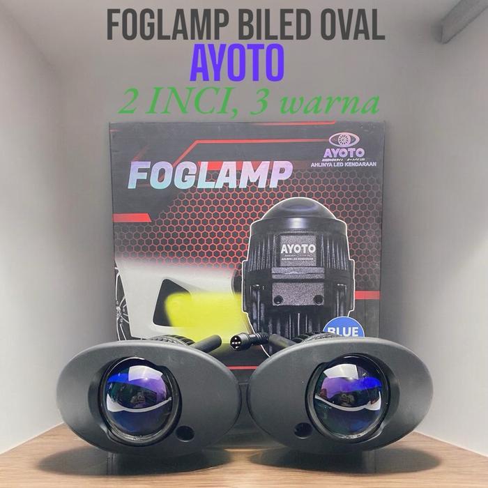 FOGLAMP BILED 2 inci BREKET OVAL UNTUK MOBIL BRIO HRV BRV MOBILIO DAN JAZZ Car Lampu Kabel