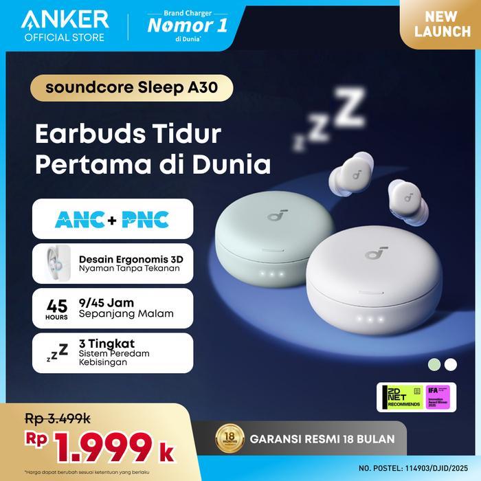 Soundcore Sleep Buds A30 by Anker Sleep Earbuds, Smart Active Noise Cancelling Sleep Headphones,